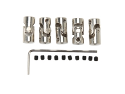 5pcs Acoplamento De Eixo Universal 2mm Com 2 Seções Para Carro E Barco De Controle Remoto