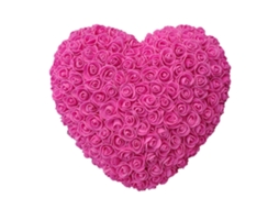 Rosa Vermelha Eterna de 25cm com Coração de Pêssego para Qixi e Dia dos Namorados LAXISCREED