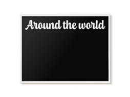 Magnetic Glass Board Around The World For The Hall Espelharte (80x60 Cm)
