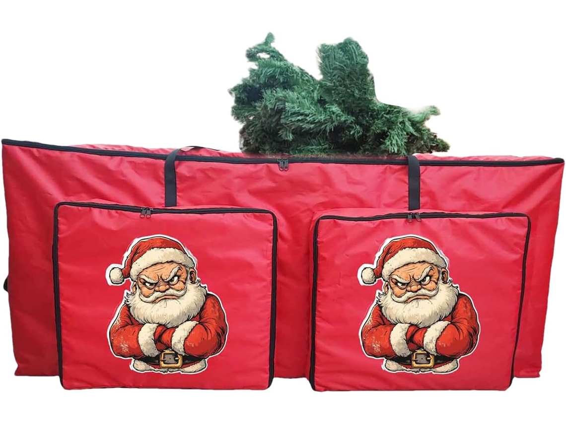 Bolsa Para Árvore De Natal | Resistente Aos Raios Uv Com 2 Bolsos |