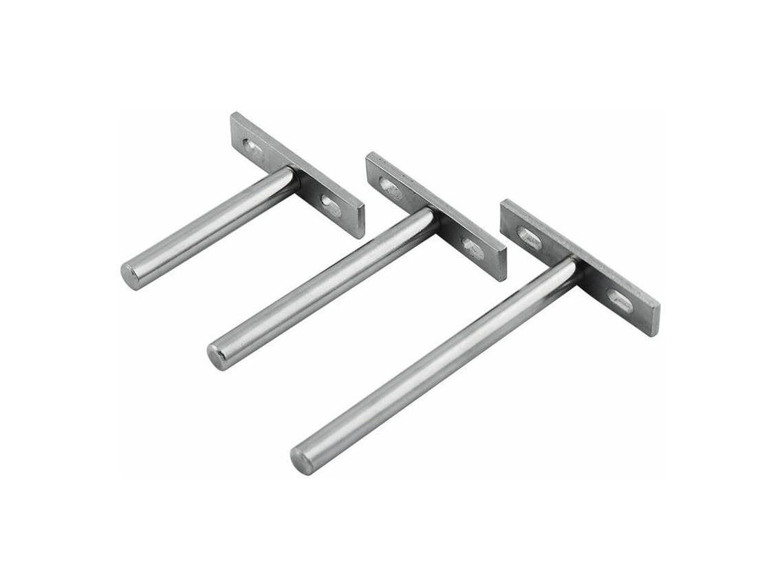 Suporte Invisível Para Prateleira Flutuante, 3 Peças, Metal, Para Parede, 5 Polegadas