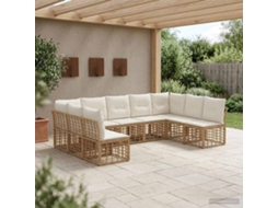 Vidaxl Conjunto De Sofás Para Exterior Natural Poliéster