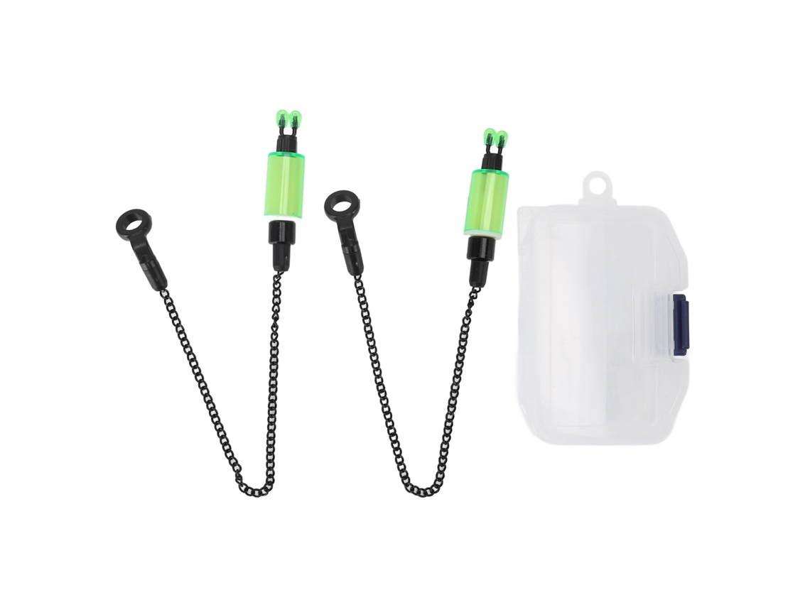 Alarme de Pesca Portátil Indicador de Mordida Verde 2pcs