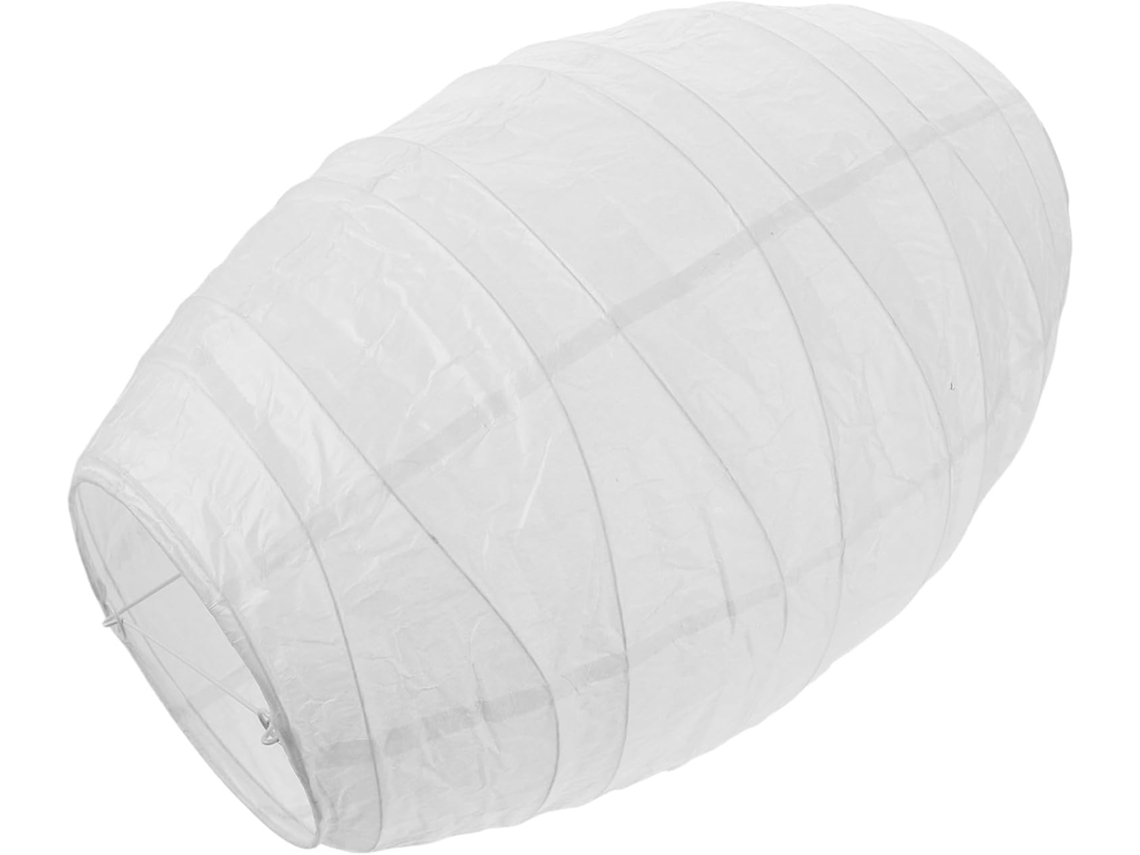 Abajur Oval Dobrável De Papel Branco Feito À Mão, Lanterna Suspensa Leve