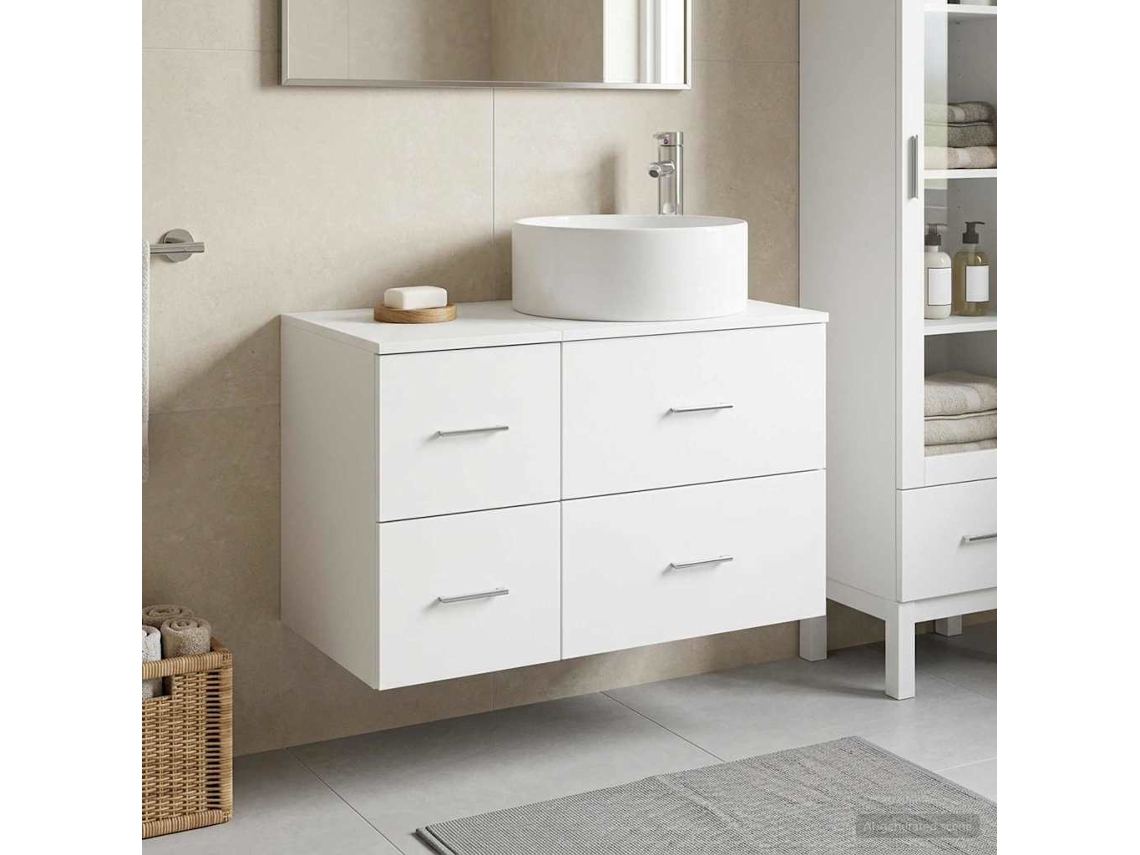 Vidaxl Conjunto De Móveis Para Banheiro 2 Unid. Branco