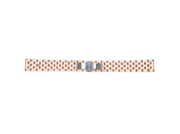 Pulseira de aço de 18 mm para relógio com interface de arco oco, cor ouro rosa.