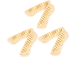 Palmilhas Autoadesivas De Silicone 4d Para Calcanhar, 3 Pares, Proteção Antiderrapante, Amortecimento Com Massagem Para