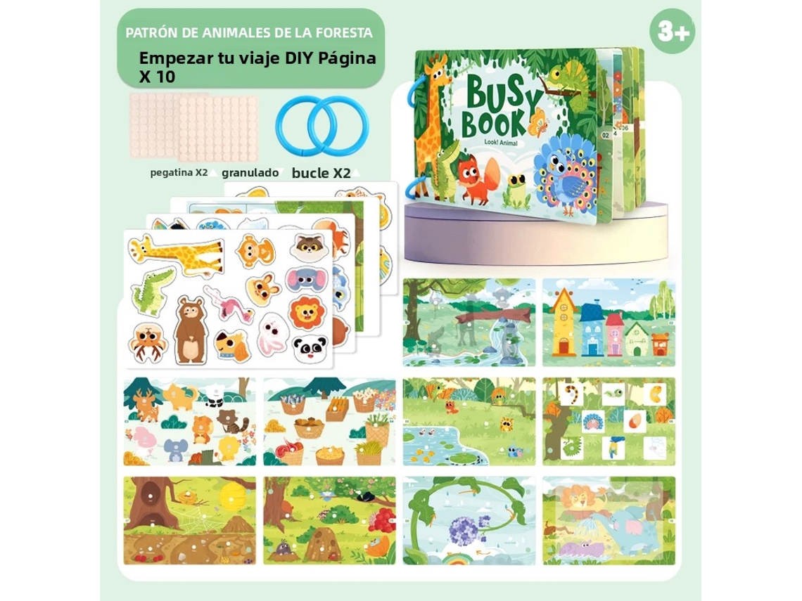 Livro de Ortografia Infantil para Reconhecimento de Palavras e Educação Infantil, com Adesivos Incluídos. MDUG (estilo 2)