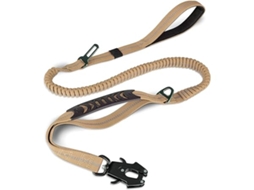 Trela Elástica Tática, 1,2 M 1,8 Refletora, com 2 Punhos Acolchoados, Adequada para Cães de Tamanho Médio a Grande, Ergonômica, Uso STELASPLEN
