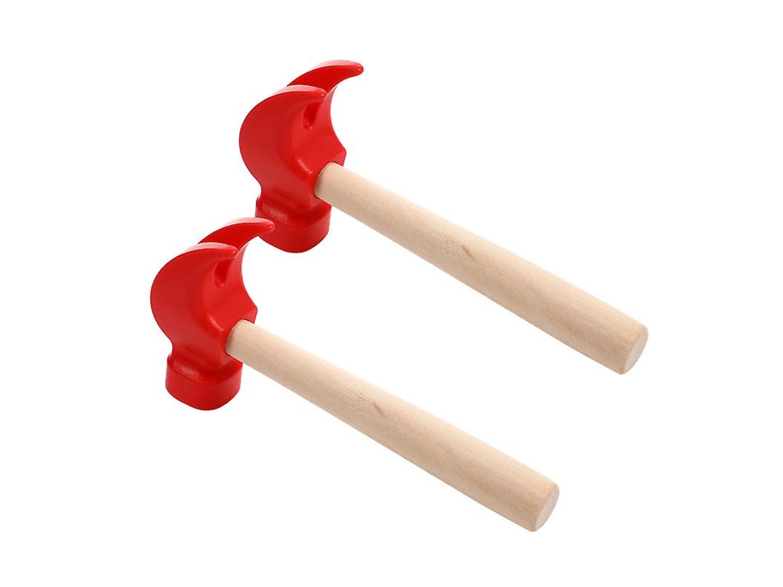 2pcs Brinquedo De Martelo Com Cabo De Madeira Allinless