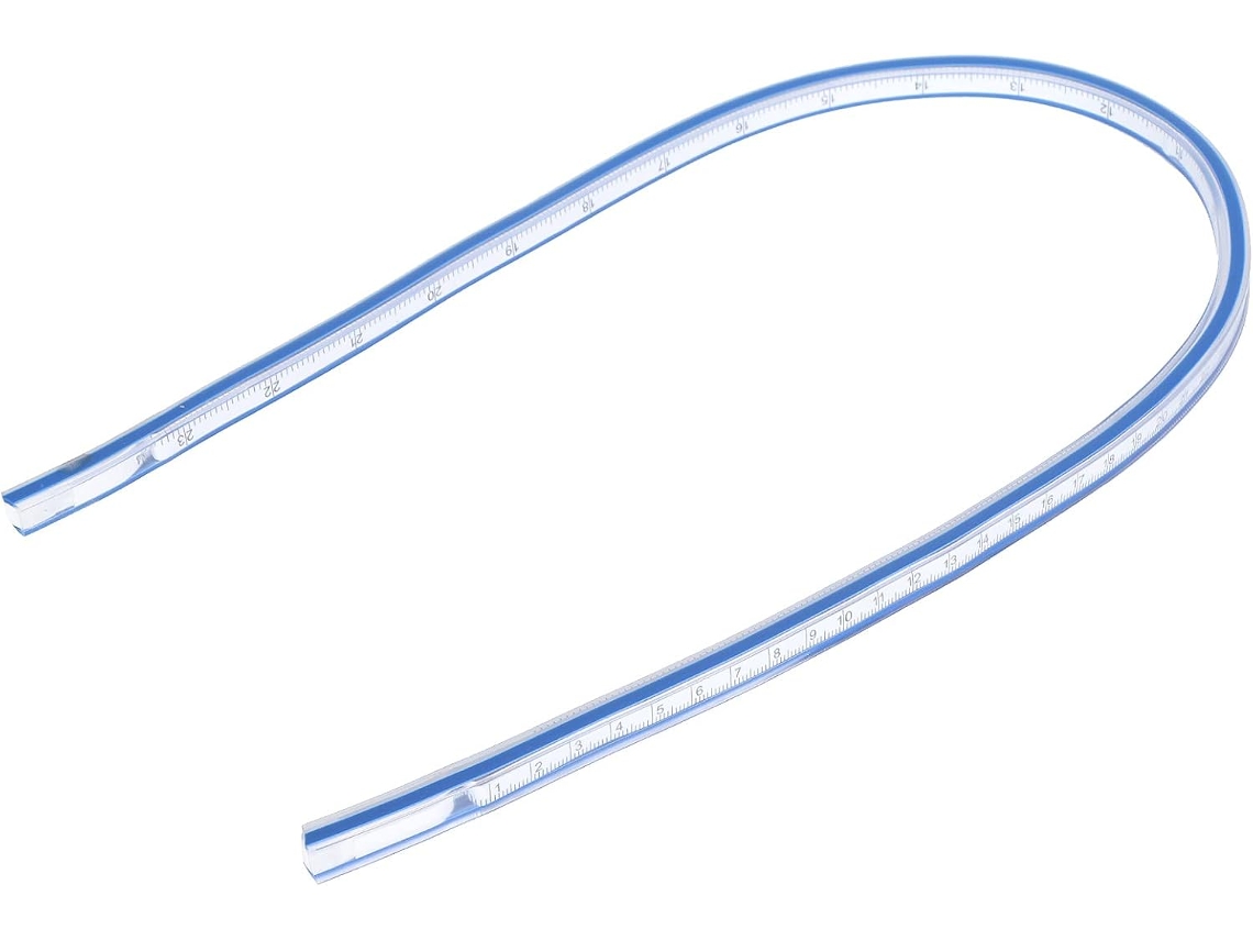 Régua Flexível Com Escala Métrica Em Plástico, Ideal Para Desenho E
