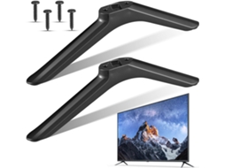 Pés De Suporte Tv Universais Substituição Com Parafusos, Base De Pedestal Tv Em Material Pp Preto