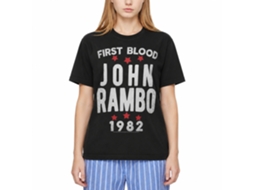 Rockinstone Rambo Movie Stars Black Adult T-shirt Size:s