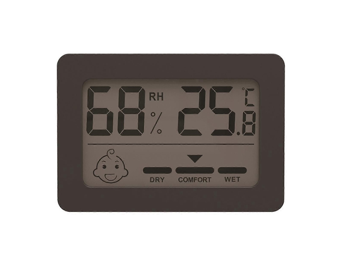 Termómetro Higrómetro Mini Digital Lcd Com Sensor, Medidor De Temperatura E Humidade Para Interior, Em Abs - Elysve