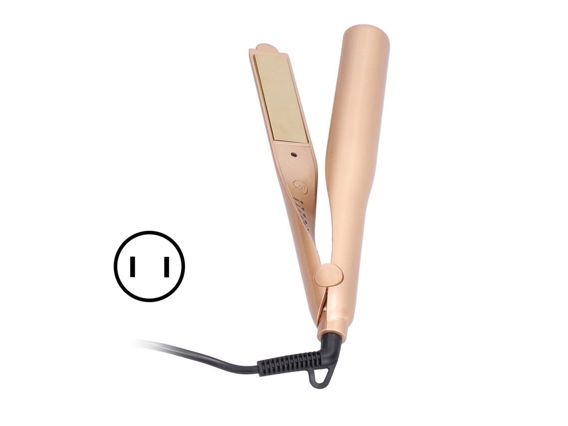 Alisador de cabelo elétrico leve portátil 2 em 1 com luzes LED 110-240v S/MARCA