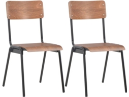 Dining Chair, Dining Chairs Vidaxl Marrom Madeira (n/a)