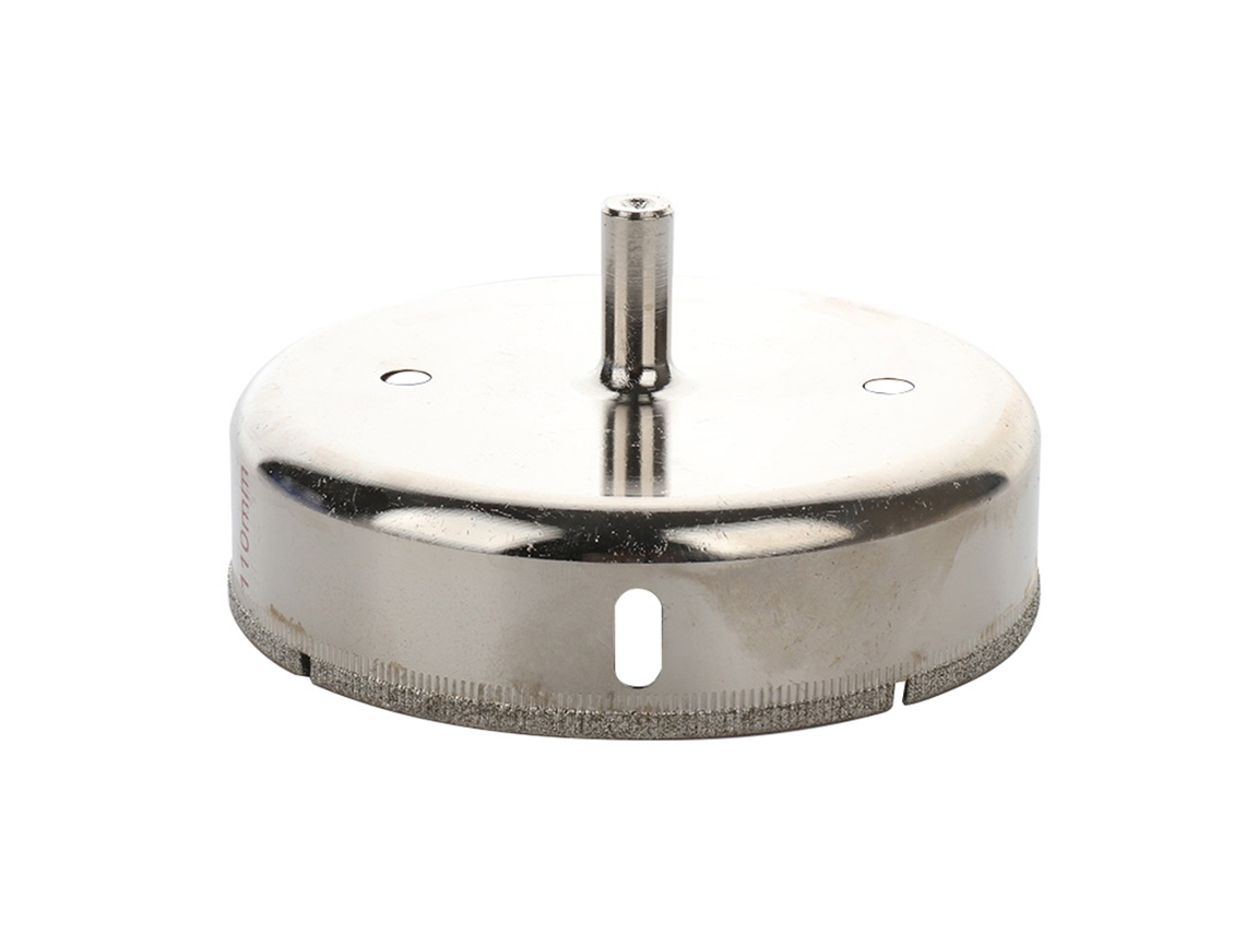 Broca diamantada de 110 mm para cerâmica, vidro, mármore e azulejos, com fio de serra durável e de alta eficiência.