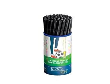 Caneta Marcador Preto TRATTO 50 Peças