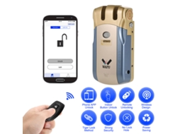 Fechadura De Controle Remoto Inteligente Sem Fio (antirroubo Invisível, Suporta Controle Remoto Para Travar E Destravar)