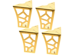 Homoyoyo Conjunto De 4 Pés Ferro Dourado Para Móveis, Cômoda E Guarda Roupa, Pés De Apoio Leves Para Sofá, Resistentes À