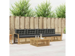 Vidaxl Conjunto De Sofás Para Exterior 5 Unid. Branco E Antracite