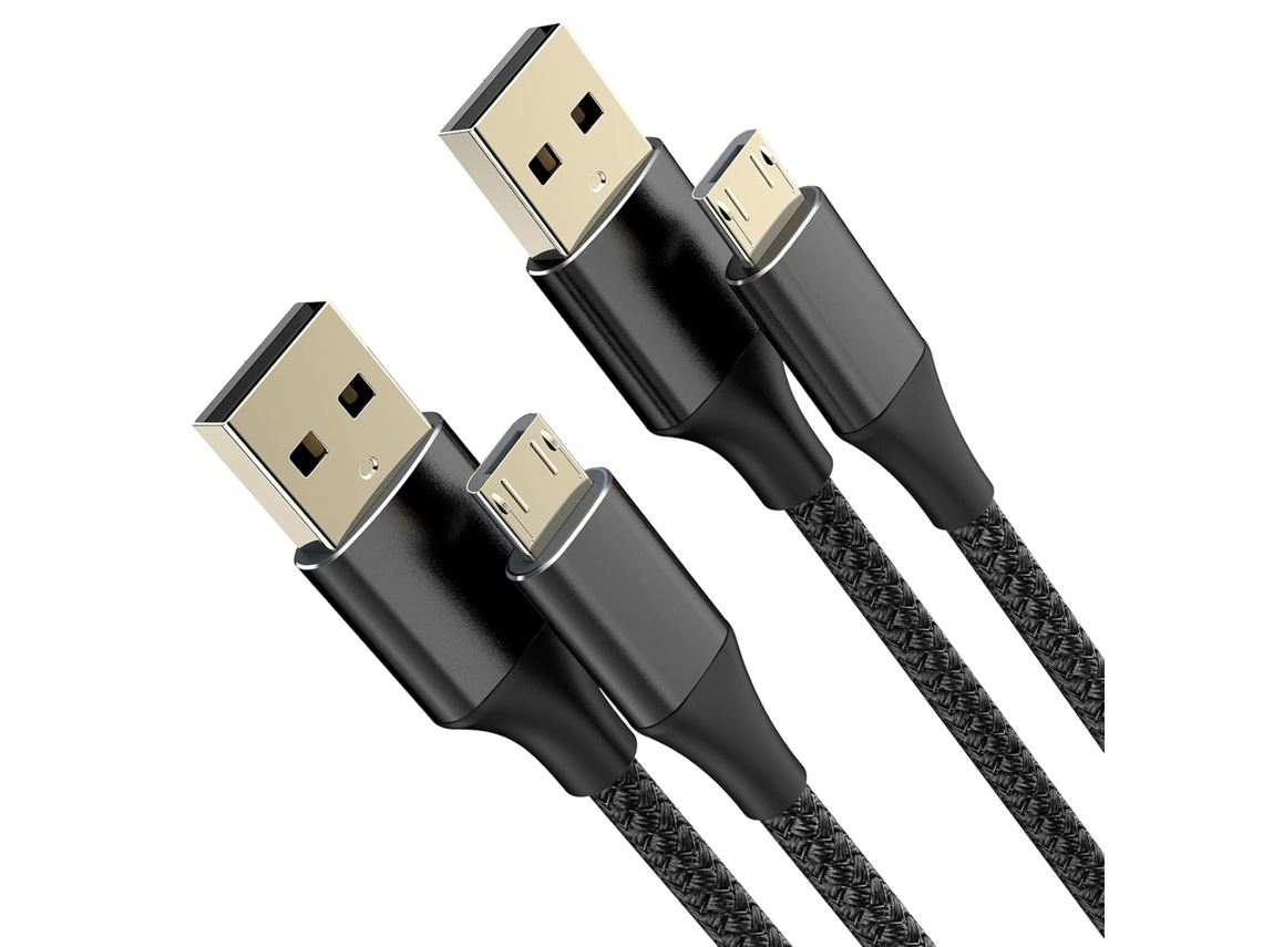 Cabo Micro Usb Para Android, Modelo Mais Recente De 2025, 2 Un, 6, 6 Pés/3 M, Carregador, Compatível