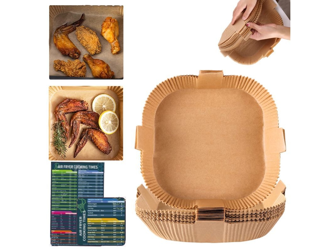 Omni-línea De Papel Desechable Para Freidora De Aire Linjou 50 Piezas Resistente Al Calor Para Horno Sartén Microondas