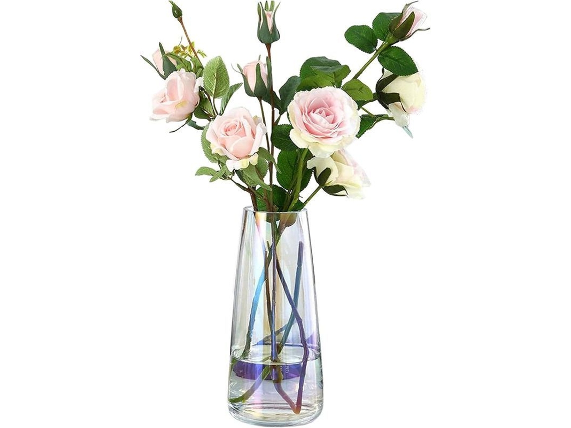 Copo de vidro transparente Modern Iris para decoração de casa e escritório