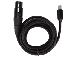 Cabo Usb C para Xlr EOOCOO, baixo ruído, compatível microfone