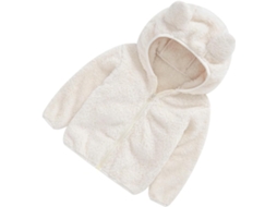 Casaco De Pelúcia Com Capuz Para Meninos E Meninas, Ideal Para Outono E Inverno (1 Peça).