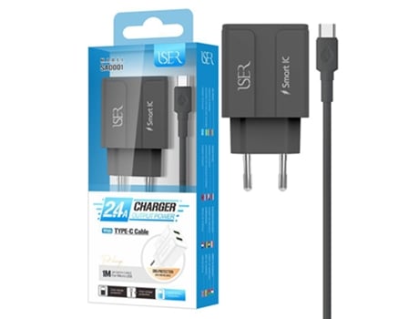 Carregador Com Duas Entrada Usb 2.0 Iser Sa0001 (Preto)