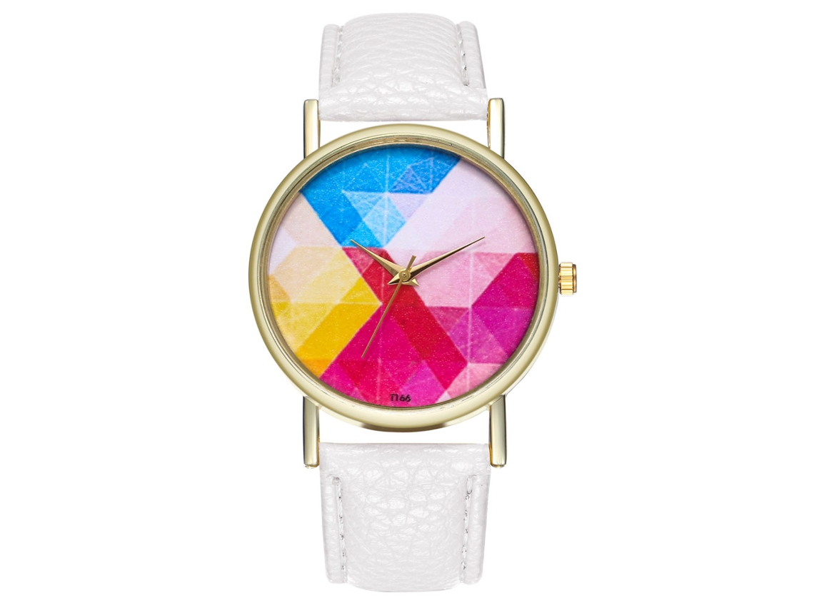 Reloj Casual De Moda Unisex Con Cuarzo Y Correa De Cuero Blanco Zhoulianfa