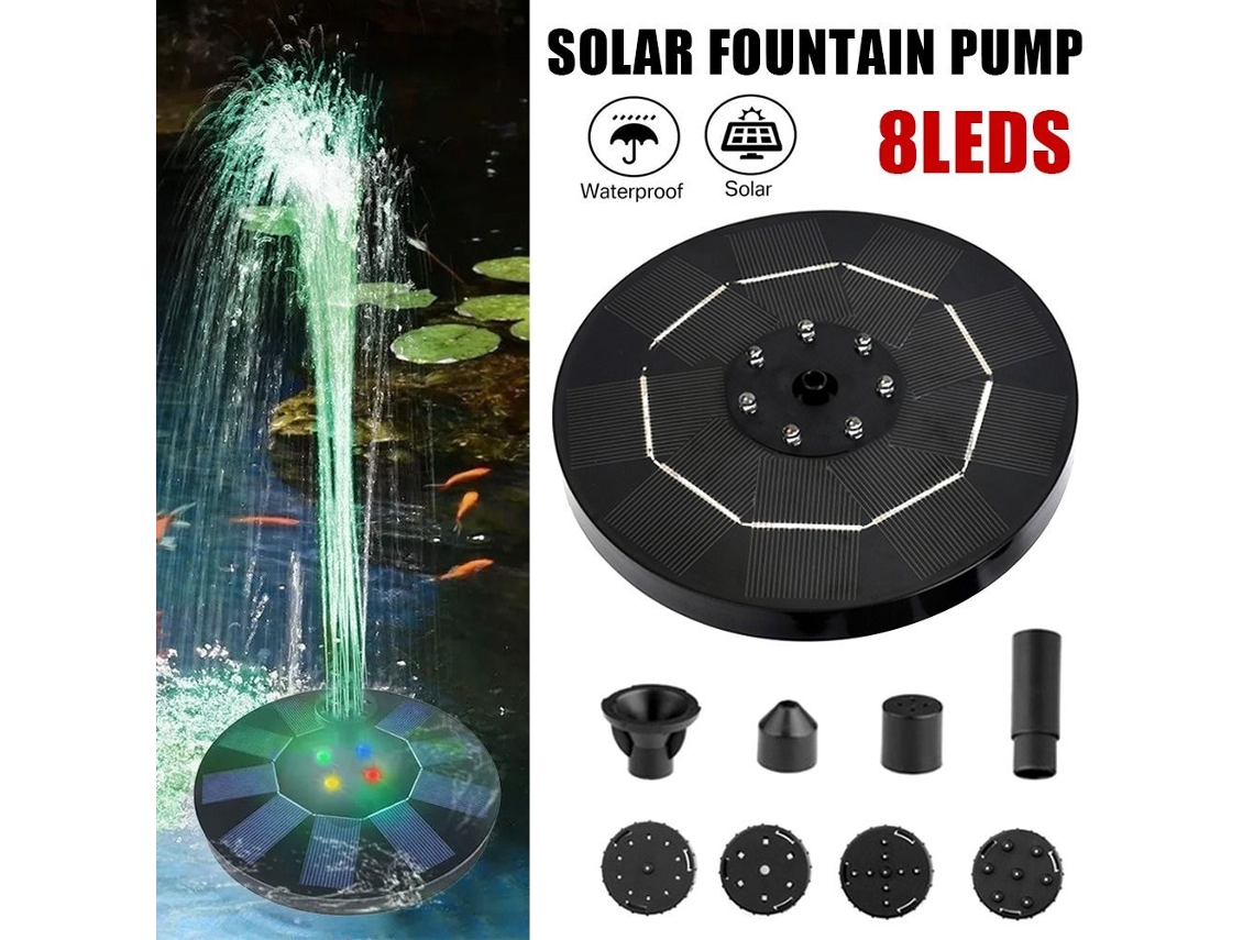 Bomba De Água Movida A Energia Solar Com Luzes Led Para Bebedouros De Pássaros