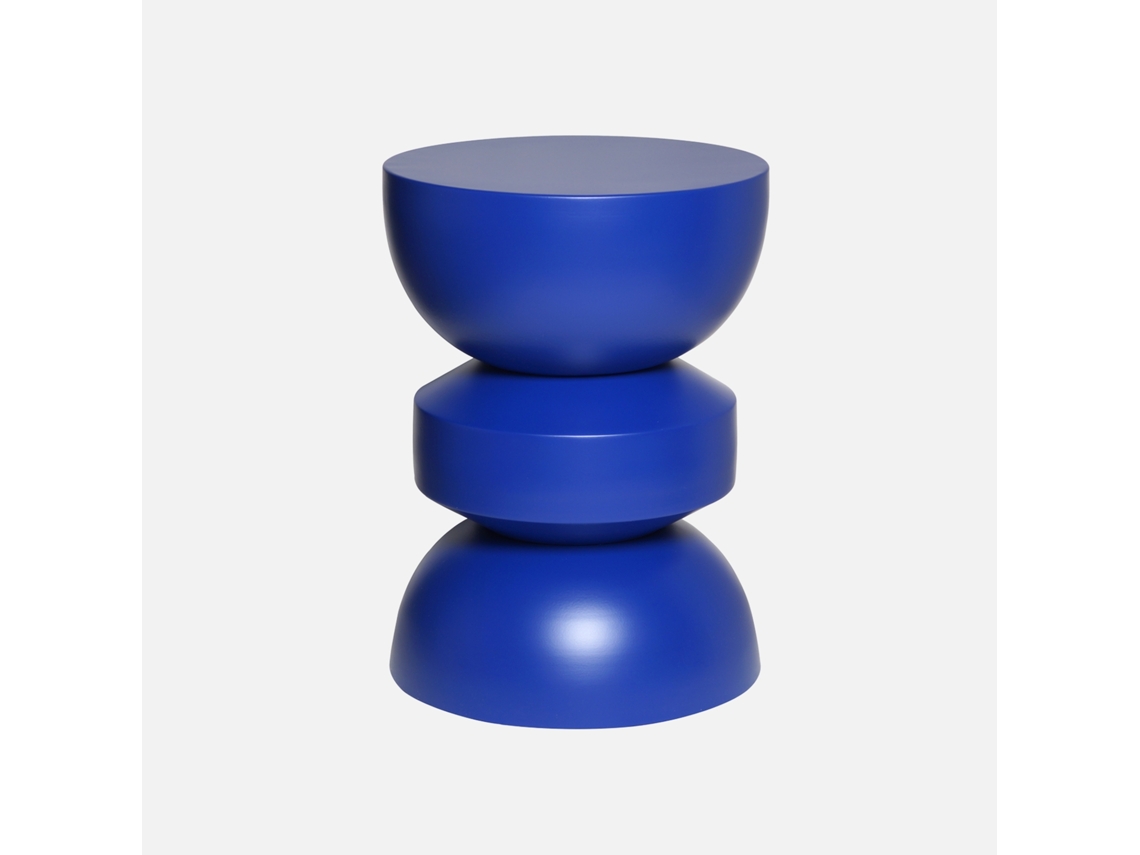 Mesa de Apoio Ou Extremidade Do Sofá em Metal Azul SWEEEK