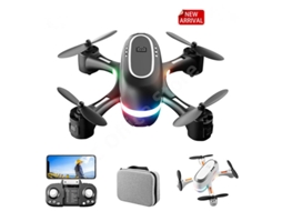 H28 Mini Drone de Luz Led Colorido com Câmera Dupla 720P 1 Bateria Duração Da Bateria: 8 Min Preto