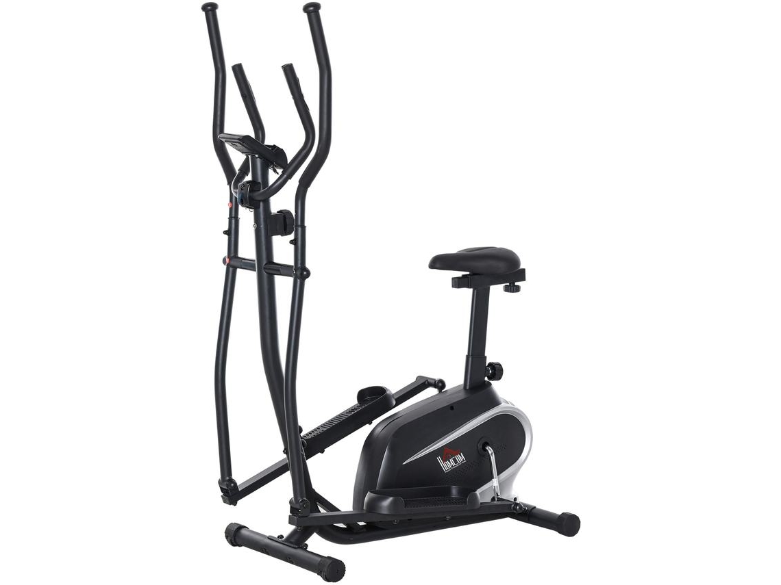 Bicicleta Elíptica Aço, Pvc, Abs Cor Preto 103x62x151 Cm Homcom