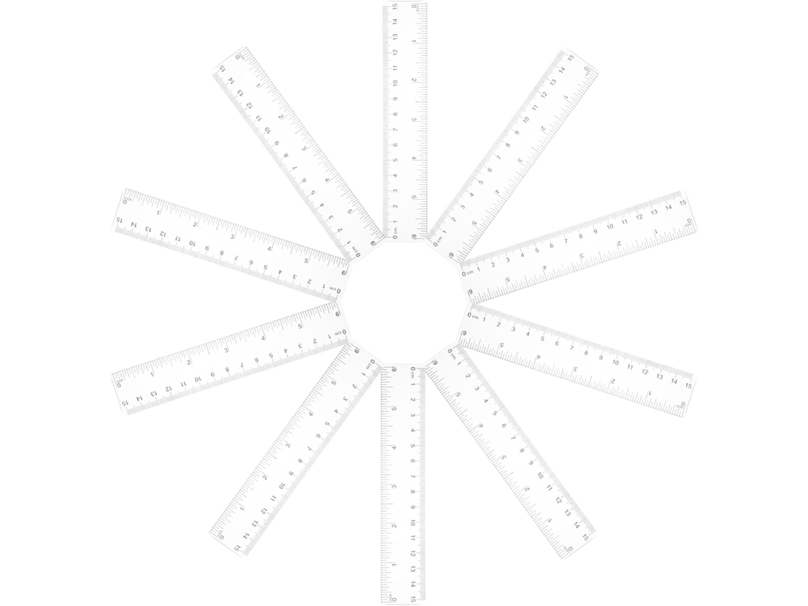 Conjunto De 10 Réguas Multifuncionais Transparentes Em Plástico Abs