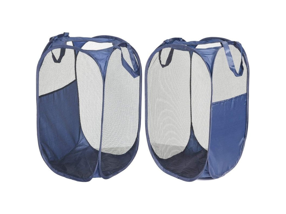 Cesta De Lavanderia Plegável Com Malha Transpirable E Alças Reforçadas Para Roupa Esportiva E Viagens