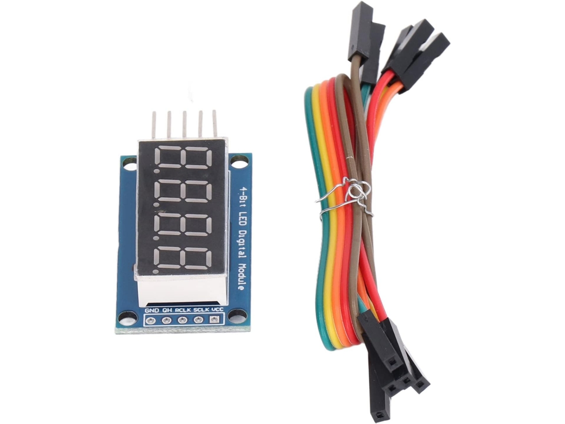 Módulo De Display Compacto Haofy 4 Dígitos Com Brilho Led Ajustável S