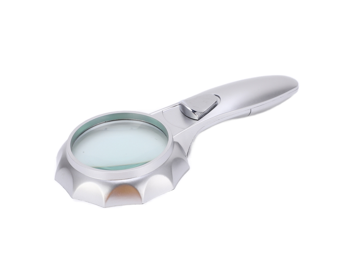2 Peças Lente De Aumento Th‑600555 Com Led, Aumentador De Leitura De Alta Definição, Mango Ergonômico, Equipamento Óptico Portátil