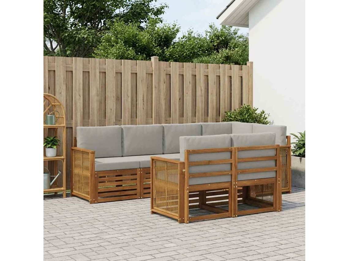Vidaxl Conjunto De Sofás Para Exterior 6 Unid.
