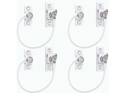 Travas De Segurança Para Janelas Com Chaves, Cabo De Aço Inoxidável 304 Branco, Compatível Com Portas, Janelas, Armários E Geladeiras Brilvibera