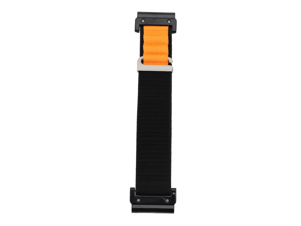Cinto De Relógio De Nylon 26mm Ajustável Para Fenix 7x 5x 6x Pro Preto Laranja