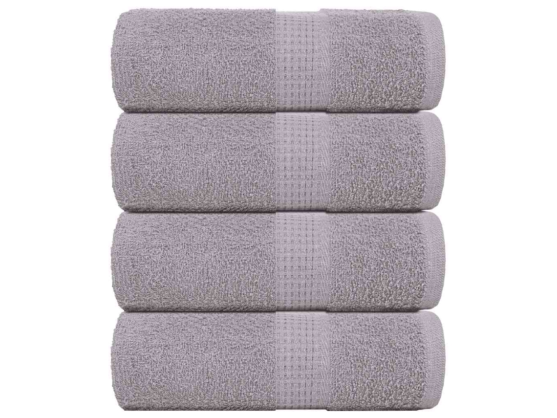 Vidaxl Toalhas De Bidé Frogn 4 Pcs 30x50 Cm 360 G/m² Cinzento