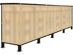 Tela De Privacidade, Guojun, 105 X 350 Cm, Material Alta Qualidade, Resistente Aos Raios Uv, Bege