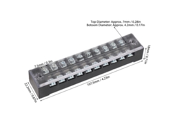 Kit De Conector De Terminais Laxiscreed Com 5 Conjuntos, 10 Posições, Duplo-ranura E Pinos Pré-isolados 15a 600v