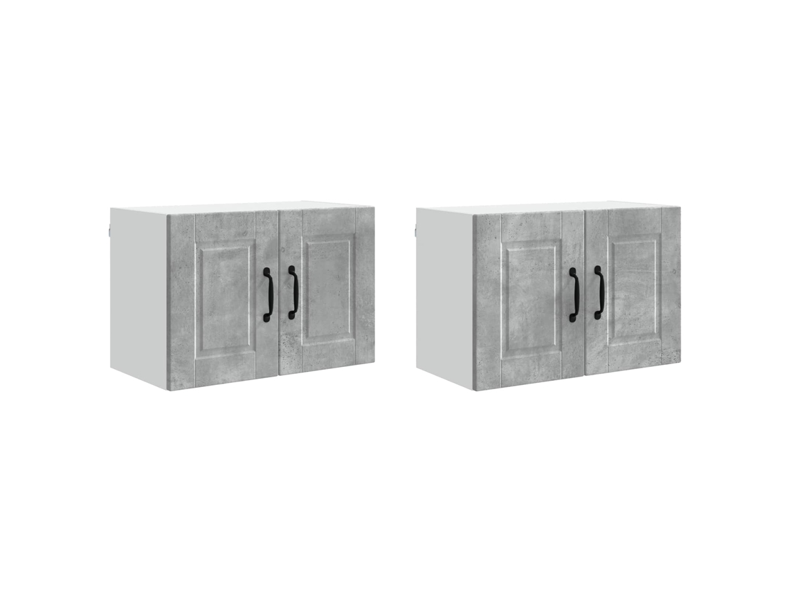 Conjunto de Armário de Cozinha com Porta 2 Pcs Cinzento com MAISON EXCLUSIVE (60x31x40 cm)