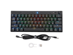 Lurelia Teclado Mecânico Semi-fio Com 61 Teclas, Três Modos Rgb, Bateria De 1800 Mah E Resposta Rápida