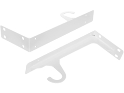Suporte Para Varão De Armário Com Ganchos 30cm 12 Polegadas Branco
