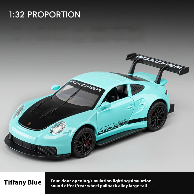 (azul) Miniatura De Carro Gt3 Rs Em Liga Metálica Fundida, Escala 1:32